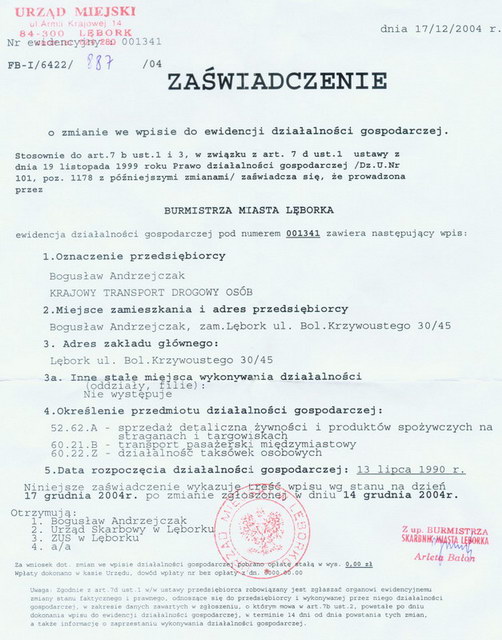 Zaświadczenie